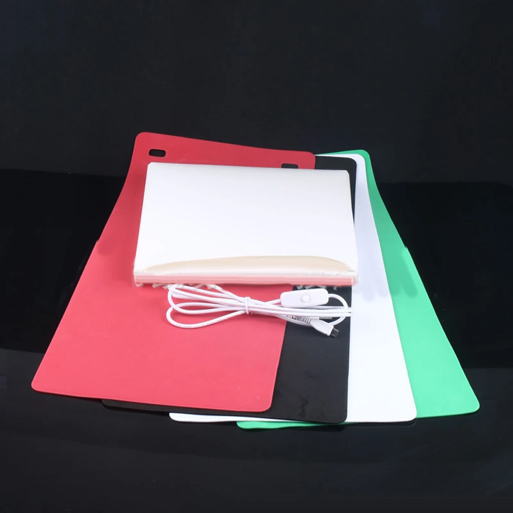 Light Room Photo Studio 9 inch Photography Lighting Tent Backdrop Cube Mini Box with 4 Backdrops