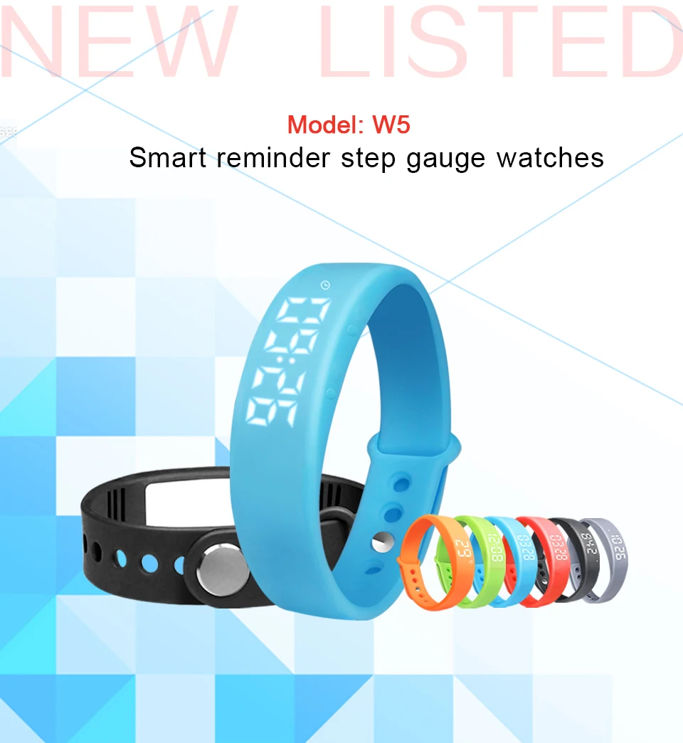 New font b Smart b font Wristband W5 font b Smart b font Bracelet Pedometer Sleep New font b Smart b font Wristband W5 font b Smart b font Bracelet Pedometer Sleep