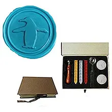 Mdlg Винтаж милый пингвин Танцы индивидуальный логотип свадебные приглашения Воск уплотнительное штамп Щупы для мангала ложка подарочная коробка комплект