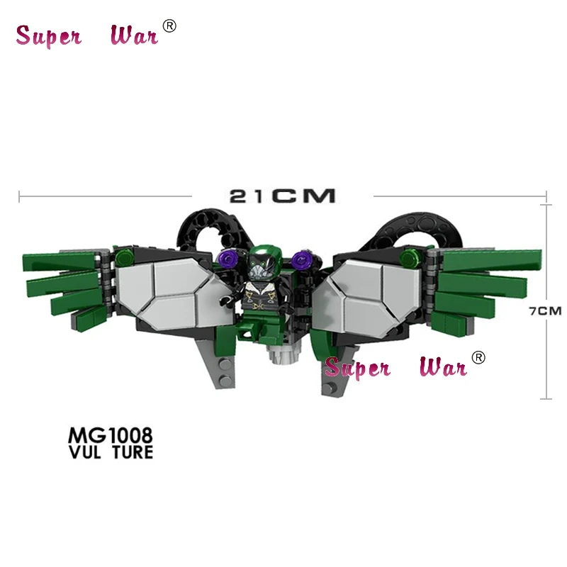 Один супер герой мстители стервятник Человек-паук экшн-модель Фигурка Marvel Кирпичи Строительные блоки игрушки для детей