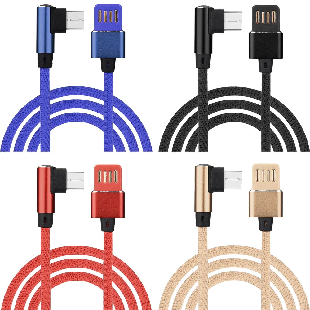 

USB Type C 90 Degree USB C Cable for Samsung Galaxy S10 S9 Plus Xiaomi Mi 8 6 MAX 3 LG USB C Fast Charging Data Cable