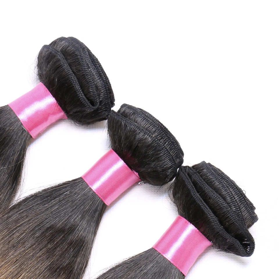 Chloe Ombre Brazilian Straight Hair 3 Pieces Colored 100% Human Hair Weave Bundles Two Tone Non-Remy 1b/30 Auburn Weaving