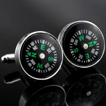 

MeMolissa High Quality French Style Explorer compass Cufflinks For Mens Shirt Brand suit Cuff Buttons Top sale Cuff Links Jewelr