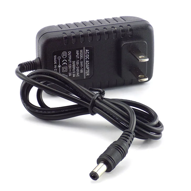 12V 2A 2000mA US EU Plug 5,5 мм x 2,1 мм 100-240V преобразователь переменного тока в постоянный, Мощность адаптер питания Зарядное устройство зарядный адаптер для Светодиодные ленты Выключатель лампы