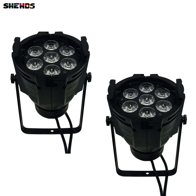 2 шт./лот LED Par Can 7x12 Вт алюминиевый сплав RGBW 4 в 1 DMX512 промывка dj сценическое