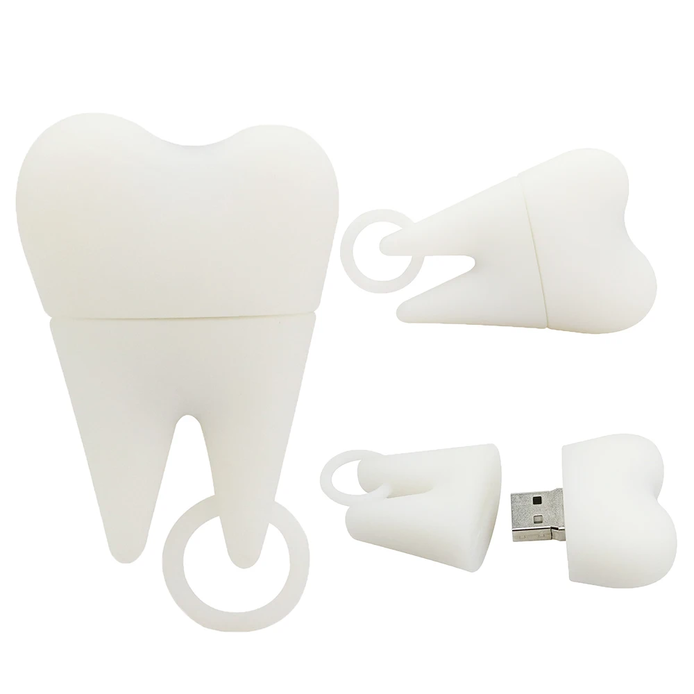 Real Capacity Tooth Shape USB Flash Drives 4GB 8GB 16GB 32GB 64GB Teeth Pen Drive USB Disk Flash Memory Stick External Storage