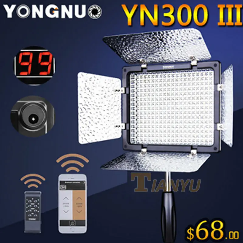 

Yongnuo YN300 III YN-300 III LED Video Light Camera Photo Lights LED Panel Light Dimmable Color Adjustable brightness Video lamp