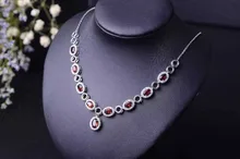 Natural red garnet Necklace natural gemstone Pendant Necklace S925 Sterling silver trendy elegant Round women wedding Jewelry
