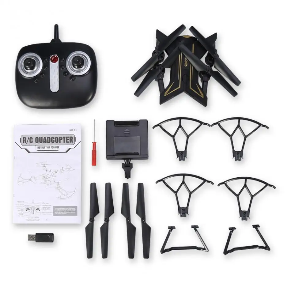 Foldable RC Drone Quadcopter 4CH FPV 2 4Ghz Remote Control Toy with 0 3MP WiFi Camera
