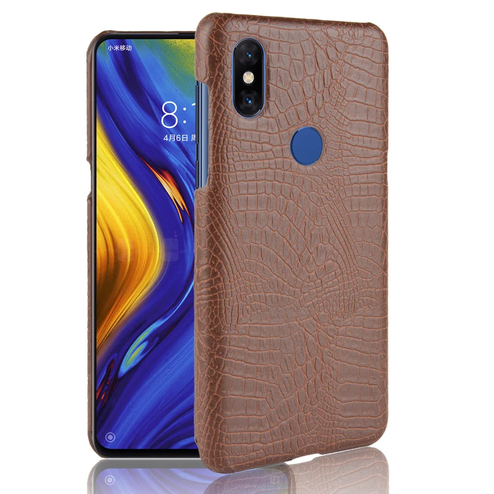 

Luxury Crocodile Snake Pattern Leather Cover For XiaoMi MAX 2 3 Pro Hard Phone Cases For Xiaomi MIX 2 Note 2 3 Black shark funda