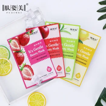 

10Pcs HANKEY Skin Care four Fruit Facial Masks Matcha pomegranate strawberry lemon Sheet Mask Moisturizing Anti-Aging Face Mask