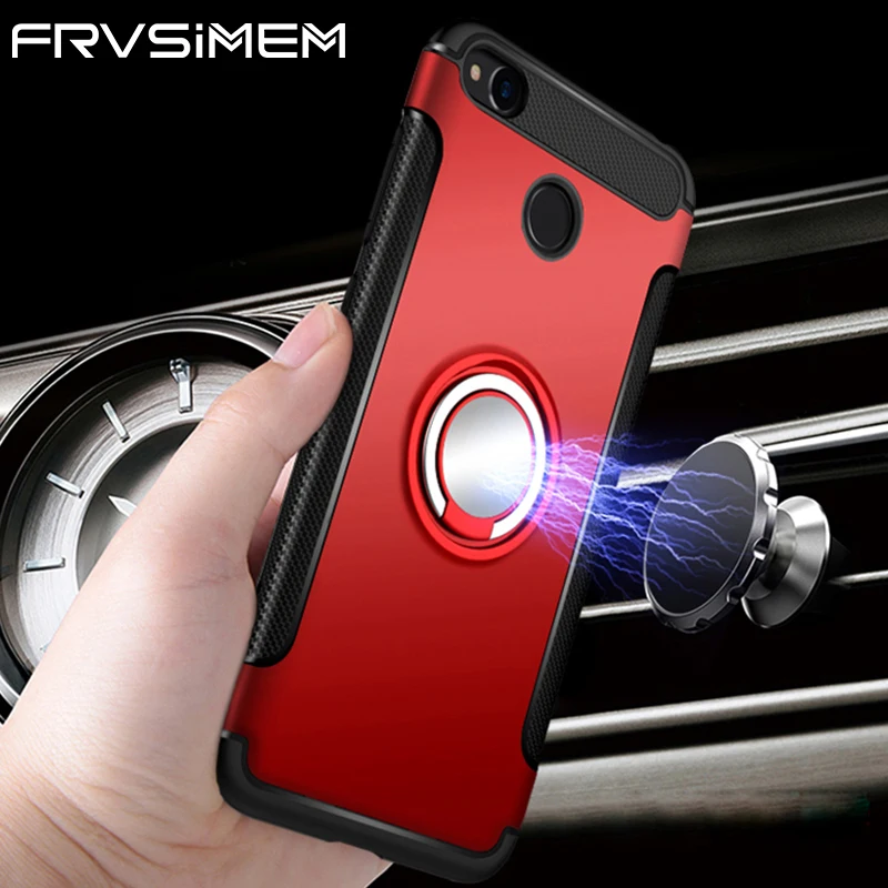 360 Ring Holder Phone Case For XiaoMi RedMi 4X 4XPro Pro Prime Global Version Magnetic Car Stand TPU Silicone Cover | Мобильные