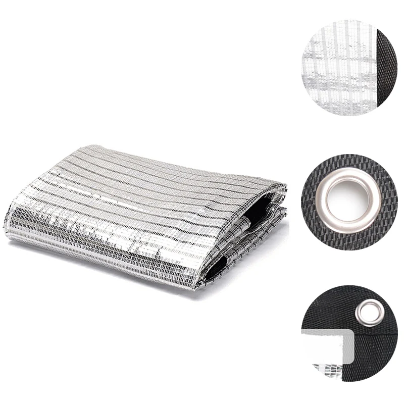 Reflectante de aluminio neto sombra aislamiento protector solar planta de tela cubierta de la ventana solar flores mallas sombra jardín Reflectante de aluminio neto sombra aislamiento protector solar planta de tela cubierta de la ventana solar flores mallas sombra jardín