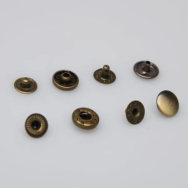 500 наборов античная латунь застежки-кнопки заклепки Шпильки комплектующие для декора 10 мм
