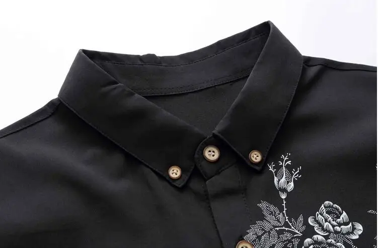 2018 Новая мода дизайн полиграфии китайский стиль мужской рубашка с короткими рукавами плюс большой размер Бизнес & Повседневная рубашка для