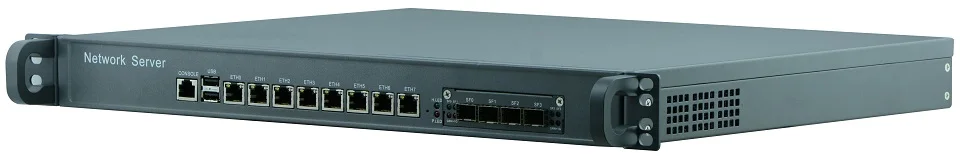 1U межсетевого экрана маршрутизатор Системы с 8 портами Gigabit lan 4 SPF Intel i3 4130 3. 4G Гц Mikrotik PFSense рос Wayos 4G ОЗУ 32 ГБ SSD