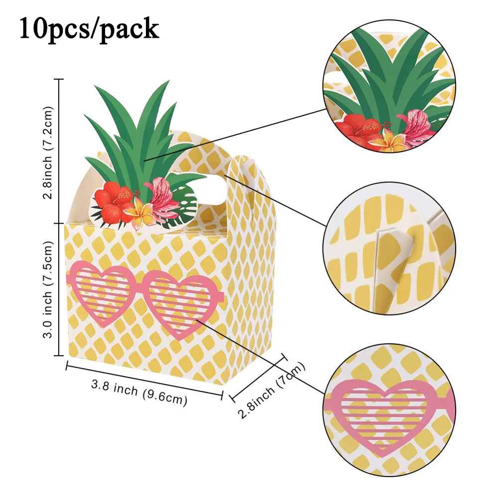 Теплые летние вечерние принадлежности с фруктами, ананас, арбуз, вечерние соломинки с животными, Гавайские Луау, подарки на день рождения, коробки - Цвет: candy bag