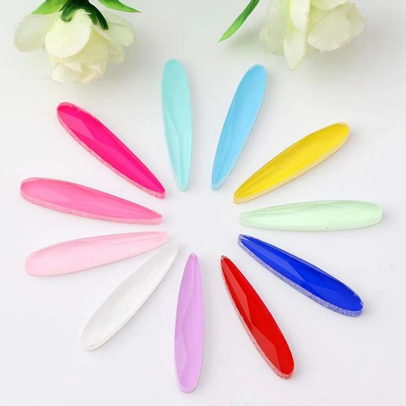 

100 Pcs Candy Color Nail Art Tips Loose Rhinestones Gem Glitter Beads Sew On Stones Flat Back Glass DIY Decoration