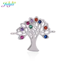 Handmade Chakra Jewelry Findings Colorful Stones Tree Of Life Charm Connectors Accessories Fit Women Costume Jewelry DIY Making