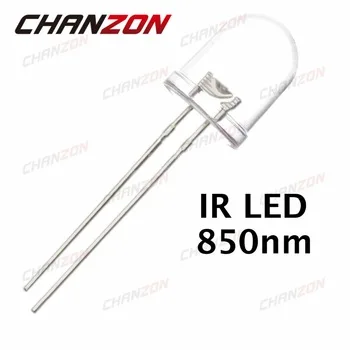 10pcs 10mm Infrared LED 850nm Light Emitting Diode Water Clear DC 1.5V 30mA Lamp Infrared Through Hole 10 mm Transparent Bulb