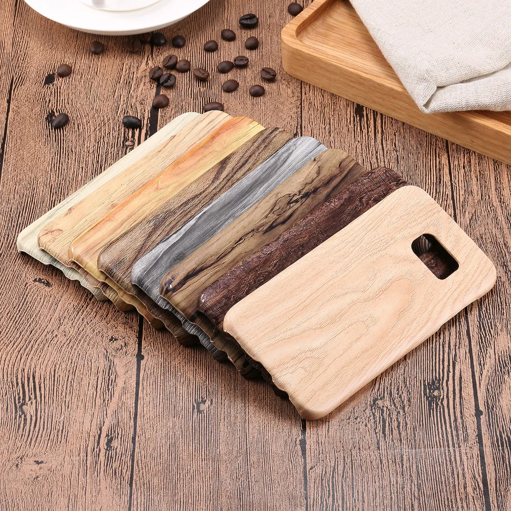 

S6 S7 Top Quality Wood Phone Cases For Samsung Galaxy S6 edge Plus S7 edge Funda Fashion Wooden Soft TPU Silicone Silicon Cover