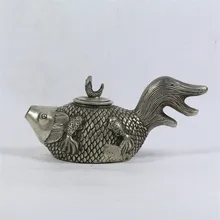 Антикварный, антиквариат, Китайский медный рыбный чайник