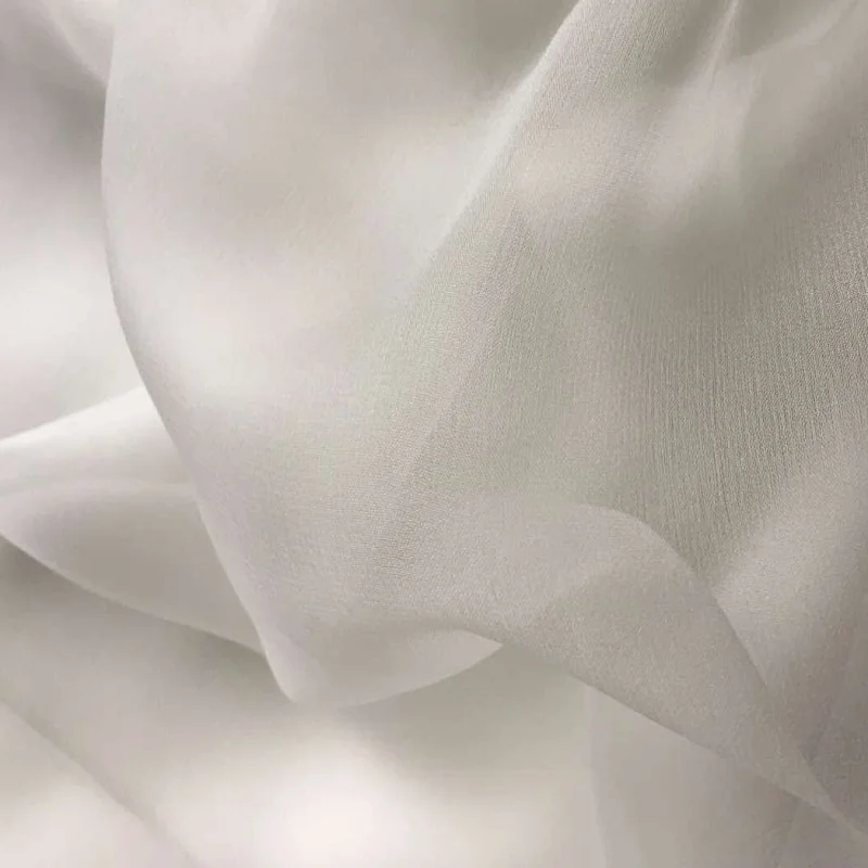 Howmay velkoobchod 100% čistá hedvábná tkanina 3,5 m / m šířka 90 cm bílá přírodní bílá hedvábná gáza tkanina 50 yardů za malování na tašky