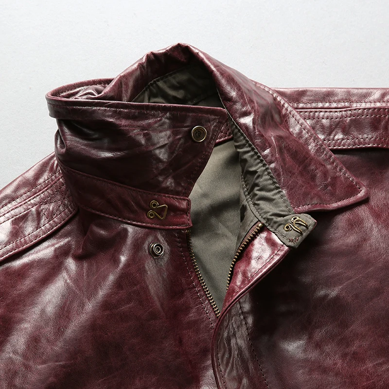 Deals A1792 Read Description! air force flight A2 pilot leather jacket genuine cow leather clothing cowhide rider jacket