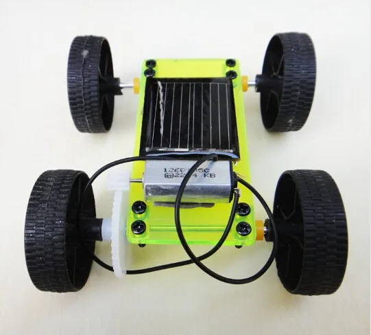Сборка DIY Мини игрушечная машинка на солнечной батарее питание DIY автомобильный комплект детский подарок ручной Развивающий Пазл IQ гаджет хобби робот 8x6,8x3,2 см