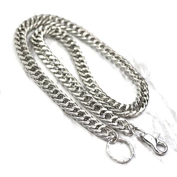 

women Long Metal HipHop cool Belt Chain Rock Punk Trousers Hipster Pant Jean Keychain Silver Ring Clip Keyring accessories