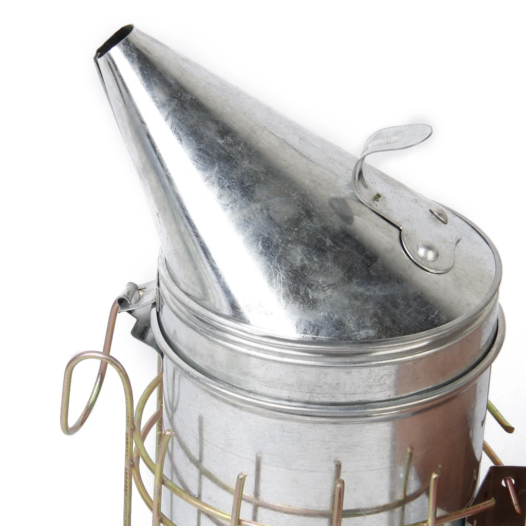 10.6' Bee Hive Smoker Stainless Steel & Leather Heat Shield Beekeeping Equip Beekeeping Tools