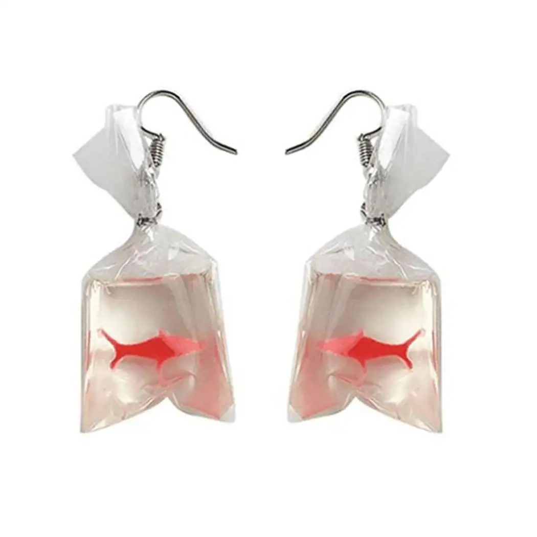 

Women Fashion Fish Shape Hook Pierced Dangle Drop Casual Yellow, Red Earrings