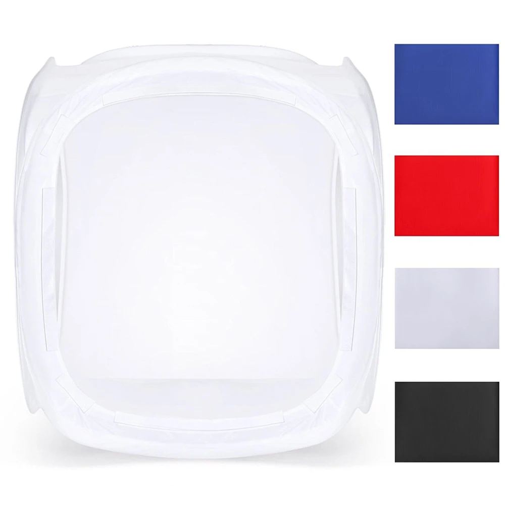 16x16 inch/40x40 cm Photo Studio Shooting Tent Light Diffusion Soft Box Kit with 4 Colors Backdrops for Photography