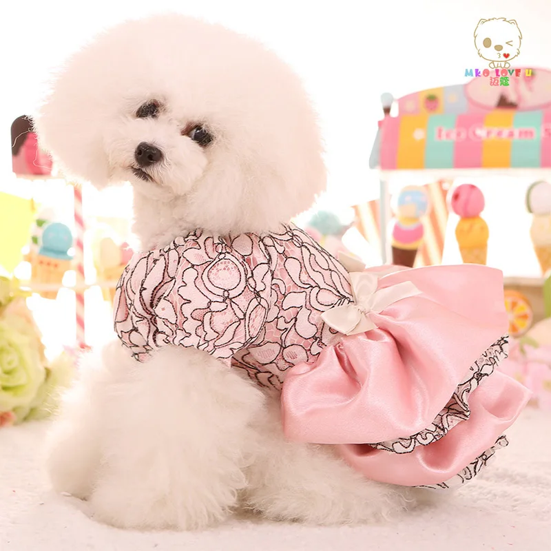 1 PS Lovely Creative Lace Luxury Wedding Pet Dress High quality