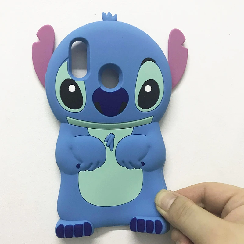 

3D Cute Cartoon Soft Silicone Case For Huawei P Smart 2019 Cases Lilo Stitch Ear Cover For Huawei Honor 10 Lite Phone Back Cover