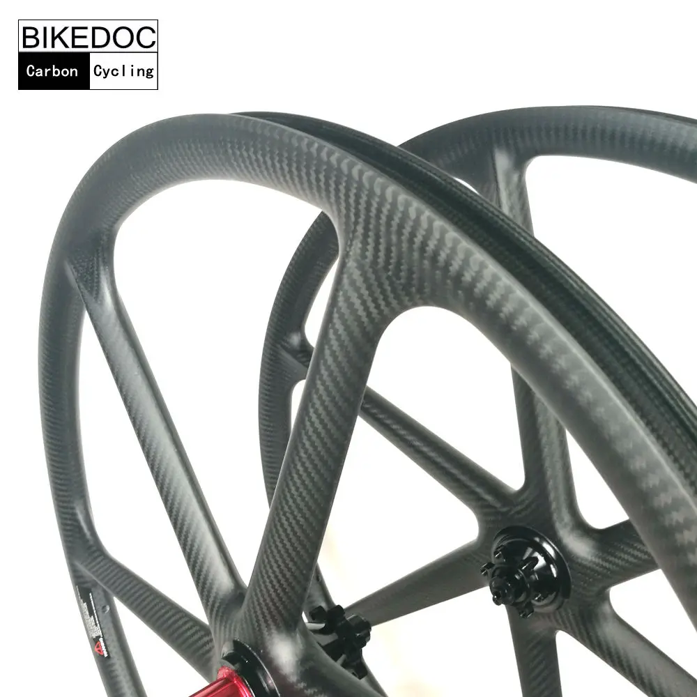 Perfect BIKEDOC Mountain Bike Carbon 6 Spoke Wheel 26er Carbon Mtb Wheel 650b And 29er Mtb Bicycle Wheel 3