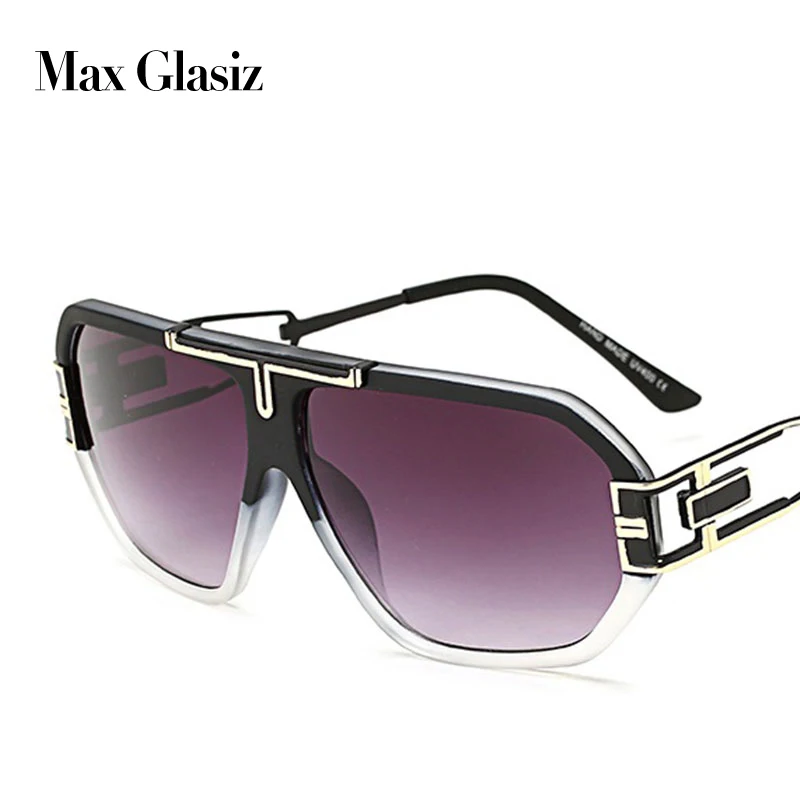 

Men Brand Vintage Style Sunglasses Fashion Oversize Gradient Lens Square Frame Women Sun Glasses Gafas 2017