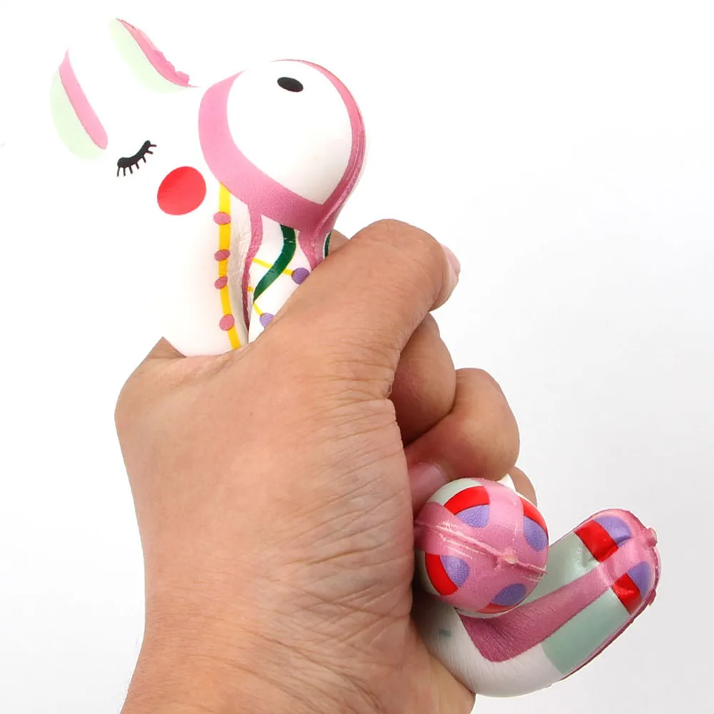 Рождество цветной пони снятие стресса Ароматизированная супер медленно поднимающаяся игрушка эластичная экологически ПУ сжимаемая