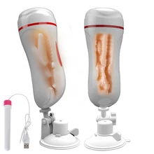 FFFSEX Vagina Anal Masturbation Cup Blowjob Vibrator Realistic Pussy Male Masturbator for Man Suction Cup Erotic Sex Toy