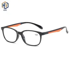 Новинка TR90 квадратные очки для чтения для мужчин и женщин Смола Сверхлегкий портативный два тона небольшие очки для чтения+ 1,0~+ 4,0