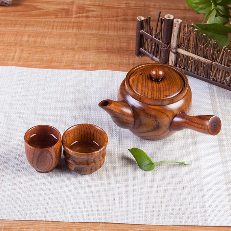 Китайский стиль природа деревянный чайник Портативный кофе заварочный чайник#0622