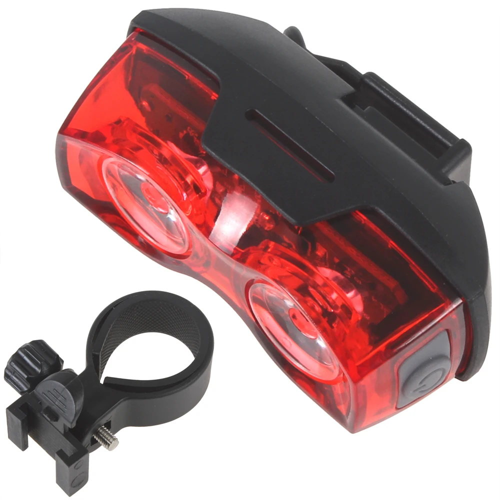 Flash Deal Waterproof 3V BSK-88 Safety 2 LED Two Eyes Bicycle Tail Light 4