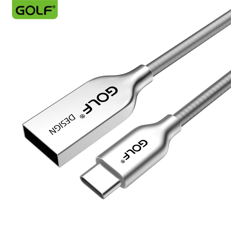 

GOLF Type-C USB Fast Charging Cable For Samsung S10 Plus S9 S8+ LG V30 OnePlus 6T 6 7 Pro Retractable Android Phone Charger Wire