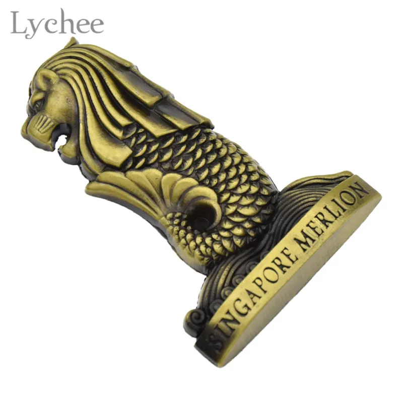 Singapore Merlion Metall Fridge Magnet Home Decor Tourist Travel Souvenir Gifts
