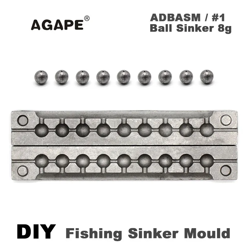 Agape DIY рыболовные шарики грузила пресс форма ADBASM/#1 8g 9 полостей|Рыболовные снасти| |