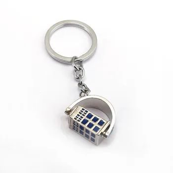 

Doctor Who Keychain Rotatable TARDIS Key Ring