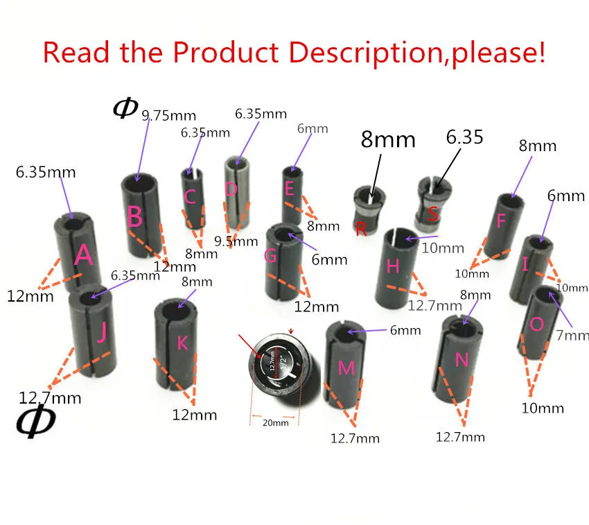Цанговый патрон 1/2 дюйма 12 7 мм 763602 0 замена для MAKITA 3601B цанговый 763623 2 _ &quotSKIL HITACHI M12