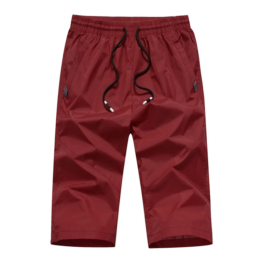 Casual Men's Pants Outdoor Fast-drying Slim Recreational Sports Capri Pants Beach Trousers High Quality And Comfortable a0328