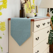 Modern Solid Cotton Linen Table Runner Tea Dinner Table Runner Dustproof 1pcs Qulity Thicken Table Runners For Hallway Dresser