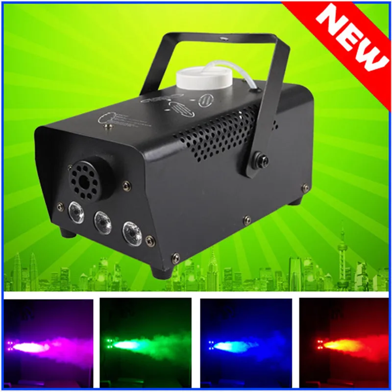 

LED DJ Party Stage Light Smoke LED Fog Smoke Machine Remote RGB color Smoke ejector Thrower Wireless control AC 110V-230V 500W